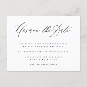 Invitation Carte Postale Annulation de la date de rendez-vous Nouveau messa