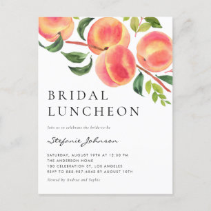 Invitation Carte Postale Aquarelle Apprend Déjeuner nuptial d'été