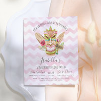 Aquarelle rose moderne Floral Tiki Luau