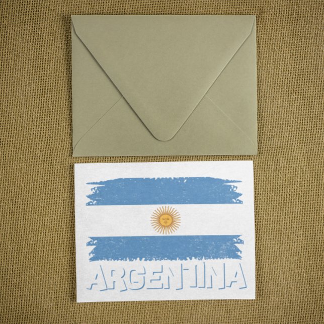 Invitation Carte Postale Argentine Lettering (argentina flag postcard)