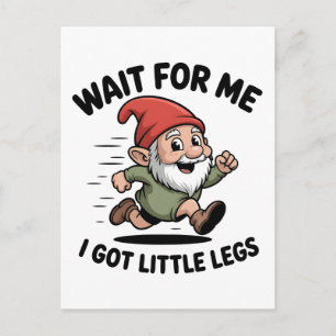 Invitation Carte Postale Attendez-moi, j'ai des nains à petites jambes Noël