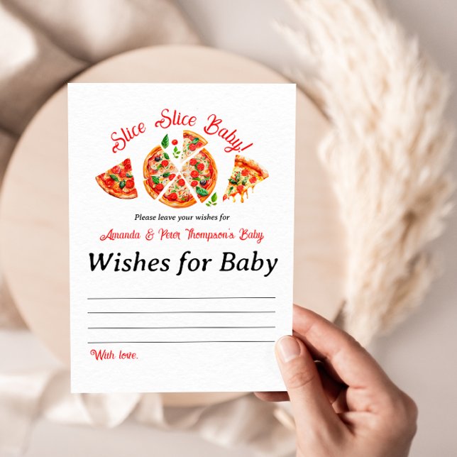 Invitation Carte Postale Baby shower de tranche de pizza italienne moderne (Créateur téléchargé)