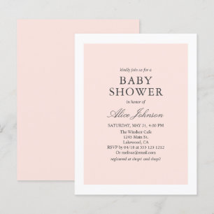 Invitation Carte Postale Baby shower simple et élégant