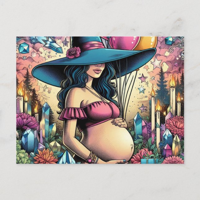 Invitation Carte Postale Baby shower Vibes de cuisine (Devant)