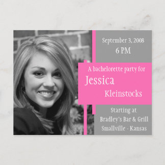 Invitation Carte Postale Bachelorette Personnalisable Version 2 - Photo