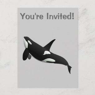 Invitation Carte Postale Baleine tueuse, Orcinus Orca