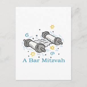 Invitation Carte Postale Bar Mitzvah