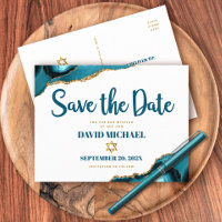 Bar Mitzvah Enregistrer la Date Turquoise Agate Sc