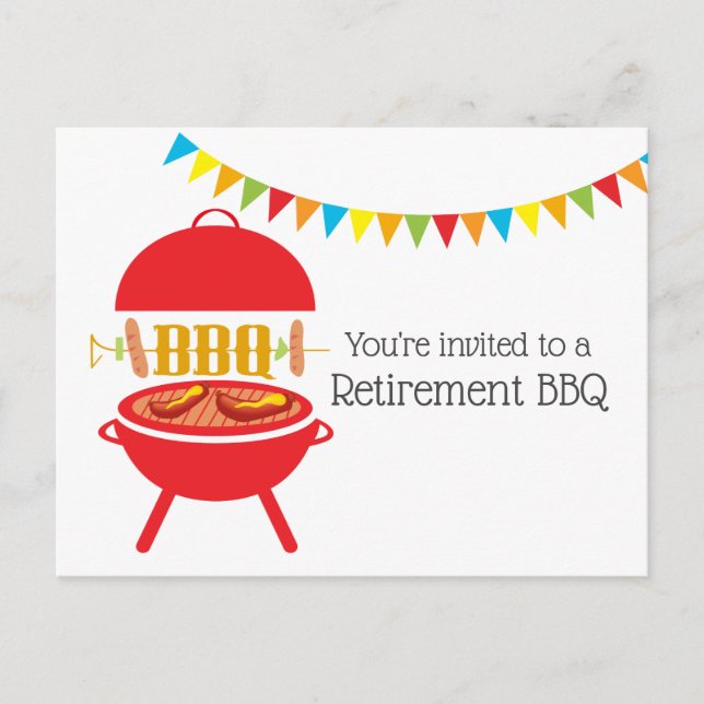 Invitation Carte Postale barbecue, barbecue, barbecue, barbecue grill, bien (Devant)