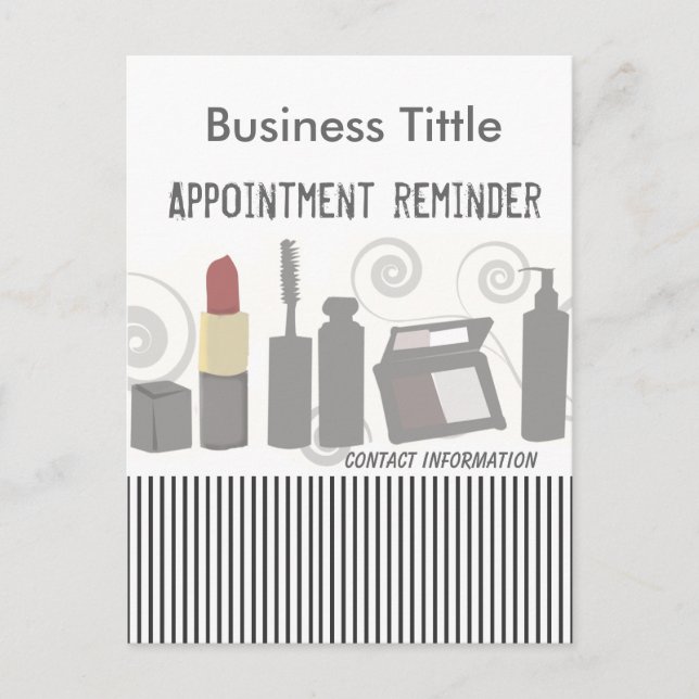 Invitation Carte Postale Beauté Mode de fête chic Maquillage & Soins du vis (Devant)