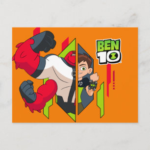 Invitation Carte Postale Ben 10 Transformation de l'ADN à quatre armes