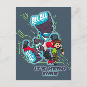 Invitation Carte Postale Ben & Omni-Enhanced Four Arms - It's Hero Time