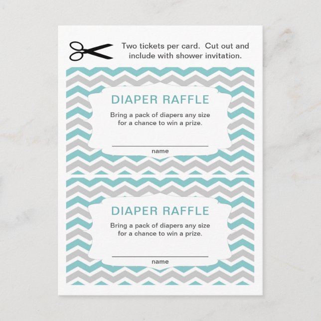 Invitation Carte Postale Billets de couches de baby shower, petite quantité (Devant)
