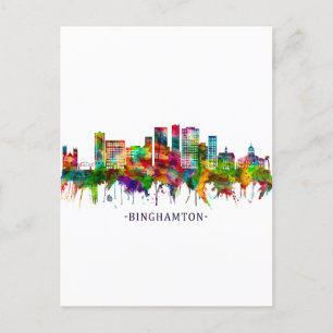 Invitation Carte Postale Binghamton New York Skyline
