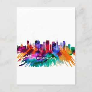 Invitation Carte Postale Birmingham Skyline