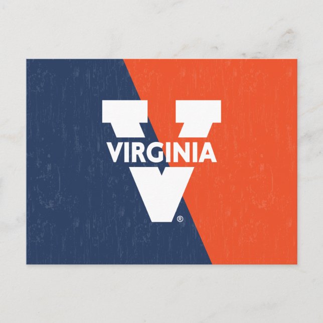 Invitation Carte Postale Bloc de couleur Virginia Cavaliers (Devant)