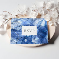 Blue Sapphire Gemstone Wedding RSVP