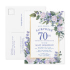 Blue White Gold Floral 70e Anniversaire surprise
