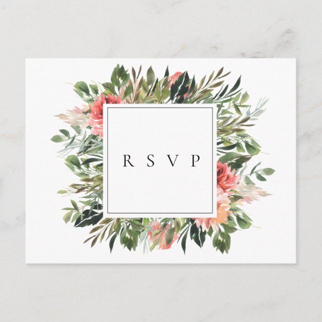 Invitation Carte Postale Bohème Mariage d'été RSVP Demande de chanson (Devant)