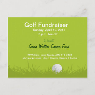 Invitation Carte Postale Boule de golf sur la pièce en t