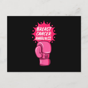 Invitation Carte Postale Boxe de sensibilisation au cancer du sein Glove Su