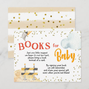 Invitation Carte Postale Boy Construction Camion Jaune Livres Pour Bébé