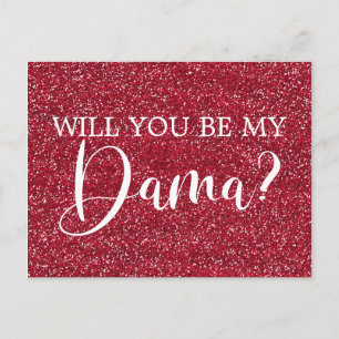 Invitation Carte Postale Bright Cranberry Parties scintillant Quinceanera D