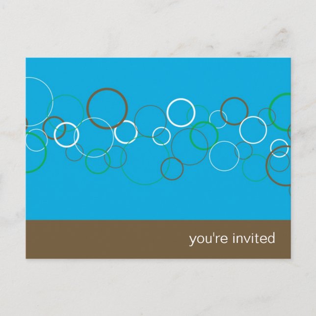 Invitation Carte Postale Bubbles de Champagne sur l'invitation de la fête A (Devant)