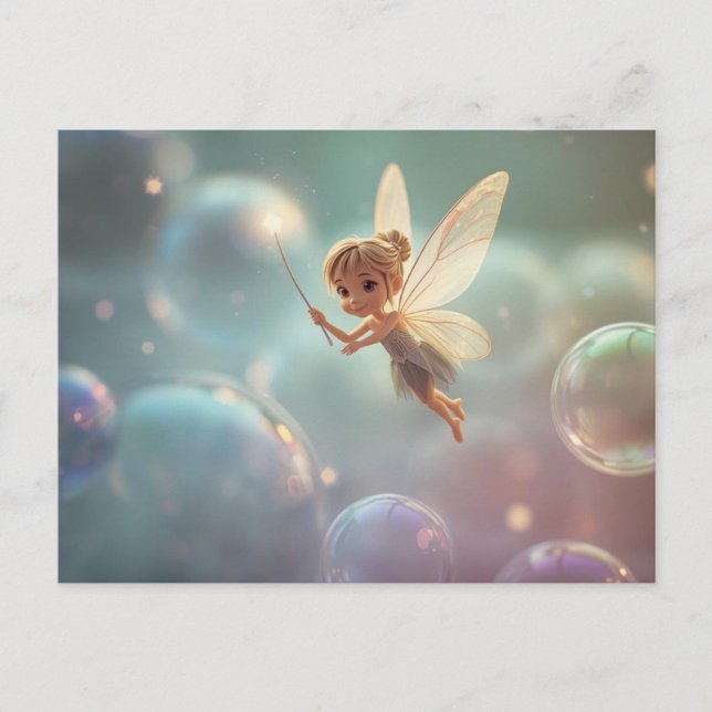 Invitation Carte Postale Buble Fairy (Devant)