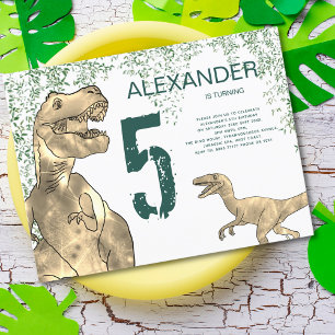 Invitation Carte Postale Budget pour la fête d'anniversaire des 5 ans de Di