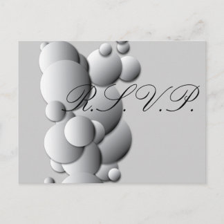 Invitation Carte Postale Bulles en acier RSVP