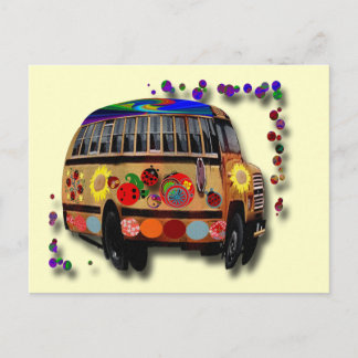 Invitation Carte Postale Bus Ladybug