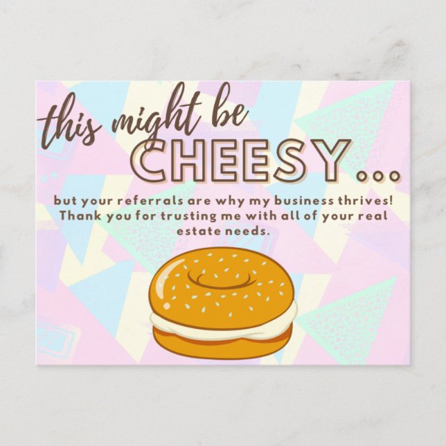 Invitation Carte Postale Ça pourrait être Cheesy... mais merci ! Realtor Po (Devant)