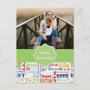 Invitation Carte Postale Cadeaux Uniques Et Spéciaux De Fête Du 65E Anniver
