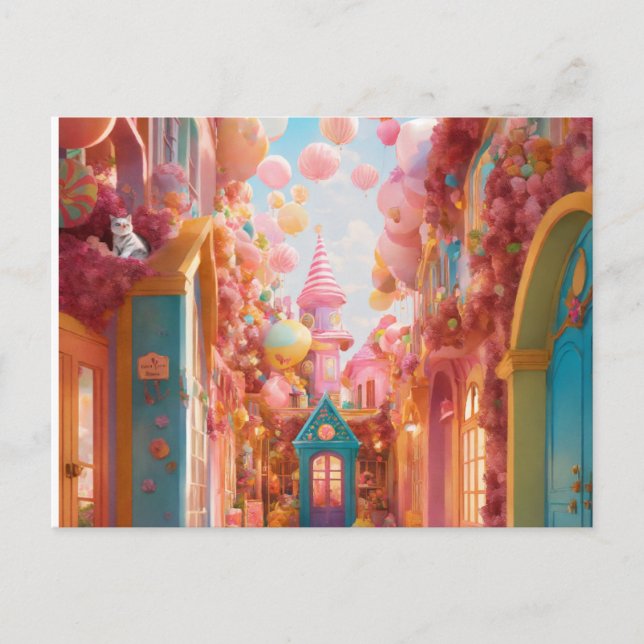 Invitation Carte Postale Candyland Extravaganza : Unwrap the Magic with Our (Devant)
