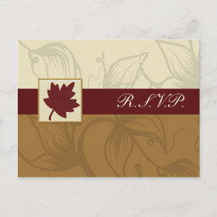 Invitation Carte Postale canneberge automne automne automne mariage