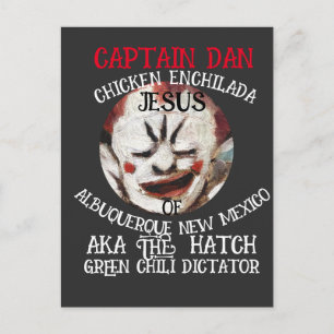 INVITATION CARTE POSTALE CAPITAINE DAN CHICKEN ENCHILADA JESUS 2051 NM