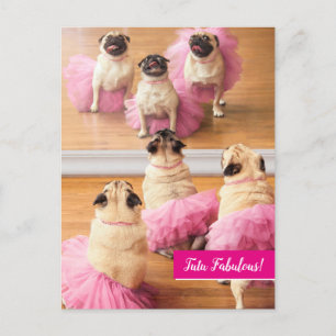 Invitation Carte Postale Carlin Ballerina À Tutus