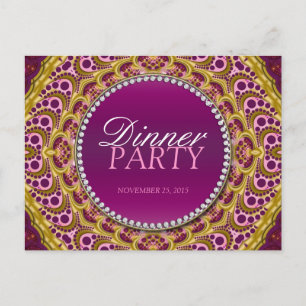 Invitation Carte Postale Carton d'invitation à un dîner exotique d'orient