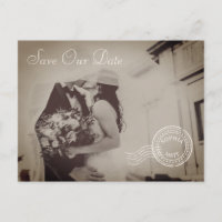 Carton d'invitation de mariage photo vintage class