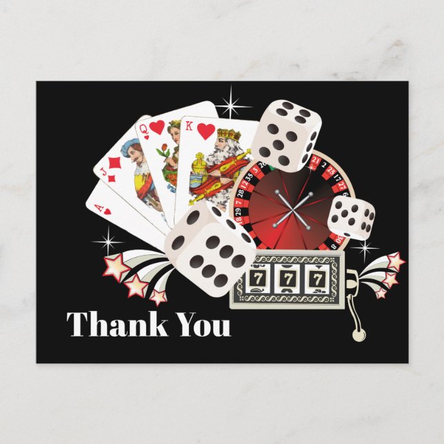 Invitation Carte Postale casino (Devant)