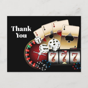 Invitation Carte Postale casino