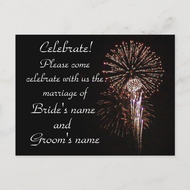 Invitation Carte Postale Célébration! (Devant)