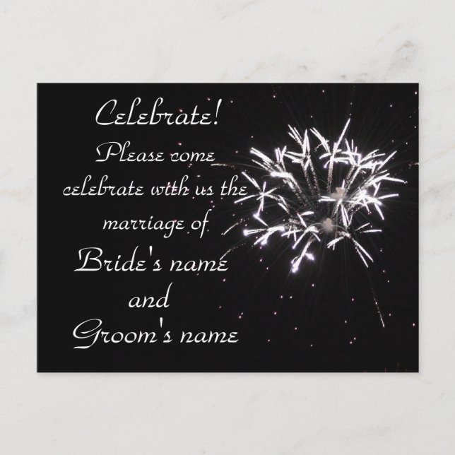 Invitation Carte Postale Célébration ! (Devant)