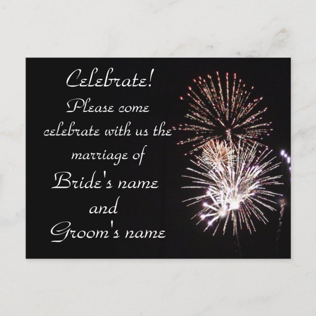 Invitation Carte Postale Célébration! (Devant)