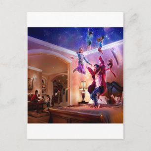 Invitation Carte Postale Célébration abstraite de Peter Pan d'imaginaire