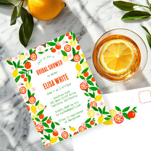 Invitation Carte Postale Célébration de Citron PERSONNALISÉE Mariage d'ÉTÉ