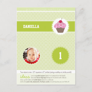 Invitation Carte Postale CERCLES DE PARTI :: cupcake 2