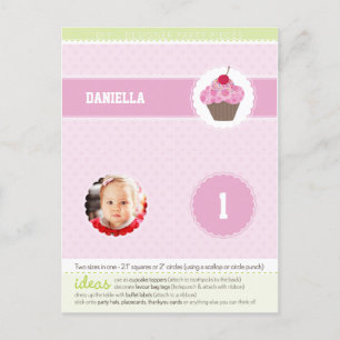 Invitation Carte Postale CERCLES DE PARTI :: cupcake 3