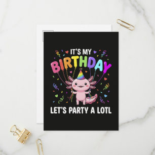 Invitation Carte Postale C'est mon anniversaire, faisons la fête !